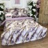 Lenjerie pat dublu,  FINET, cu elastic, 6 piese, Mov, Marmura [8]