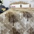 Cuvertura matlasata cu doua fete pentru pat dublu , 210x210, Bej, copaci [4]