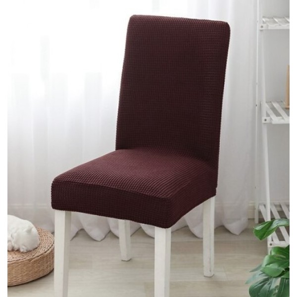 Set 6 huse universale pentru scaun model embosat tip cocolino , maro inchis [1]