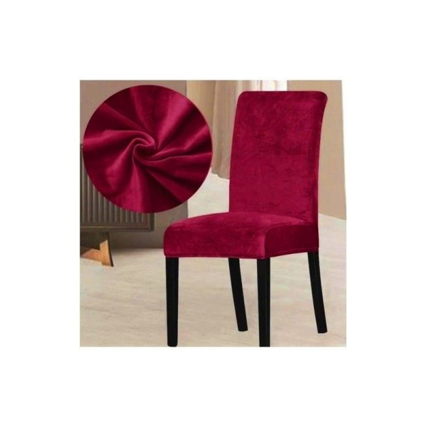 Set 6 huse universale pentru scaun Velvet , rosu [1]