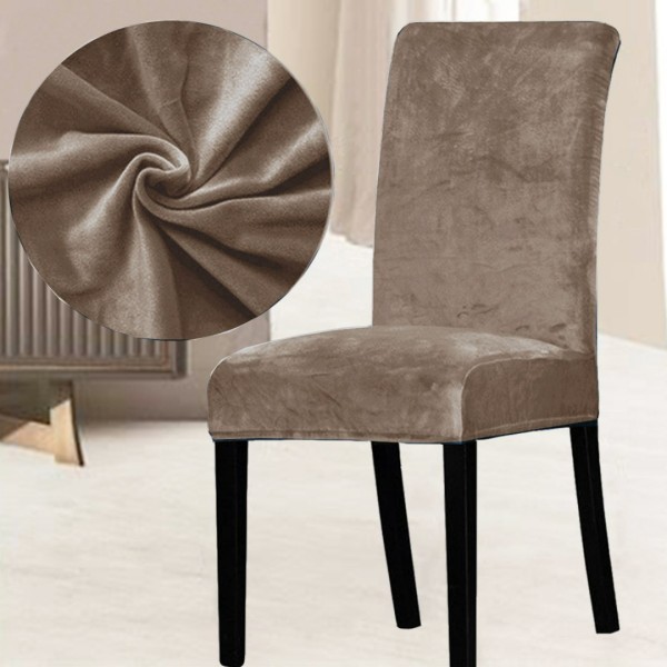 Set 6 huse universale pentru scaun Velvet , maro [1]