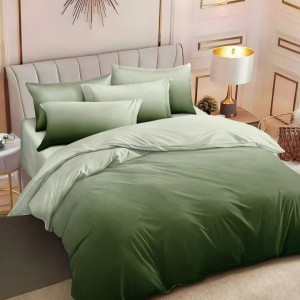 Lenjerie pat dublu (140x200cm, 160x200cm, 180x200cm),  FINET, 6 piese, Verde, degrade