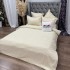 Lenjerie HoReCa, pat dublu, Damasc Finetat Deluxe cu Elastic, 6 piese, Crem [3]