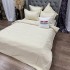 Lenjerie HoReCa, pat dublu, Damasc Finetat Deluxe cu Elastic, 6 piese, Crem [6]