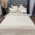 Lenjerie HoReCa, pat dublu, Damasc Finetat Deluxe cu Elastic, 6 piese, Crem [12]