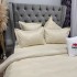 Lenjerie HoReCa, pat dublu, Damasc Finetat Deluxe cu Elastic, 6 piese, Crem [13]