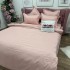 Lenjerie HoReCa, pat dublu, Damasc Finetat Deluxe cu Elastic, 6 piese, Roz Prafuit [11]
