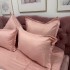Lenjerie HoReCa, pat dublu, Damasc Finetat Deluxe cu Elastic, 6 piese, Roz Prafuit [12]