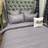 Lenjerie HoReCa, pat dublu, Damasc Finetat Deluxe cu Elastic, 6 piese, Mov prafuit [6]