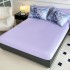 Lenjerie pat dublu, FINET, Imprimeu Digital 5D - Identic cu poza, Cu ELASTIC, 6 piese, Jojo Home, Lila, Crini [4]