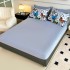 Lenjerie pat dublu, FINET, Imprimeu Digital 5D - Identic cu poza, Cu ELASTIC, 6 piese, Jojo Home, Gri, Fluturi pe Pietre [4]