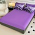 Lenjerie pat dublu, FINET, Imprimeu Digital 5D - Identic cu poza, Cu ELASTIC, 6 piese, Jojo Home, Mov, Lalele [4]