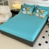 Lenjerie pat dublu, FINET, Imprimeu Digital 5D - Identic cu poza, Cu ELASTIC, 6 piese, Jojo Home, Bleu, Ocean, Stea de Mare [4]