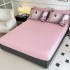 Lenjerie pat dublu, FINET, Imprimeu Digital 5D - Identic cu poza, Cu ELASTIC, 6 piese, Jojo Home, Roz, Trandafiri [4]