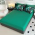 Lenjerie pat dublu, FINET, Imprimeu Digital 5D - Identic cu poza, Cu ELASTIC, 6 piese, Jojo Home, Verde, Fluture [4]