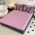 Lenjerie pat dublu, FINET, Imprimeu Digital 5D - Identic cu poza, Cu ELASTIC, 6 piese, Jojo Home, Roz, Gri, Fluturi, Flori [4]