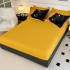 Lenjerie pat dublu, FINET, Imprimeu Digital 5D - Identic cu poza, Cu ELASTIC, 6 piese, Jojo Home, Galben, Negru, Pisica [4]