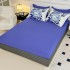 Lenjerie pat dublu, FINET, Imprimeu Digital 5D - Identic cu poza, Cu ELASTIC, 6 piese, Jojo Home, Alb, Bleu, Bujori [4]