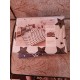 Lenjerie pat dublu, bumbac satinat, cearsaf clasic, 4 piese,  Albastru, stelute [4]
