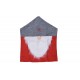 Husa spatar scaun Gnome w grey hat, 50x1x60 cm, fetru, gri/rosu