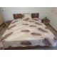 Cuvertura pat dublu din Bumbac Satinat Superior, 3 PIESE, Bej, pene [1]