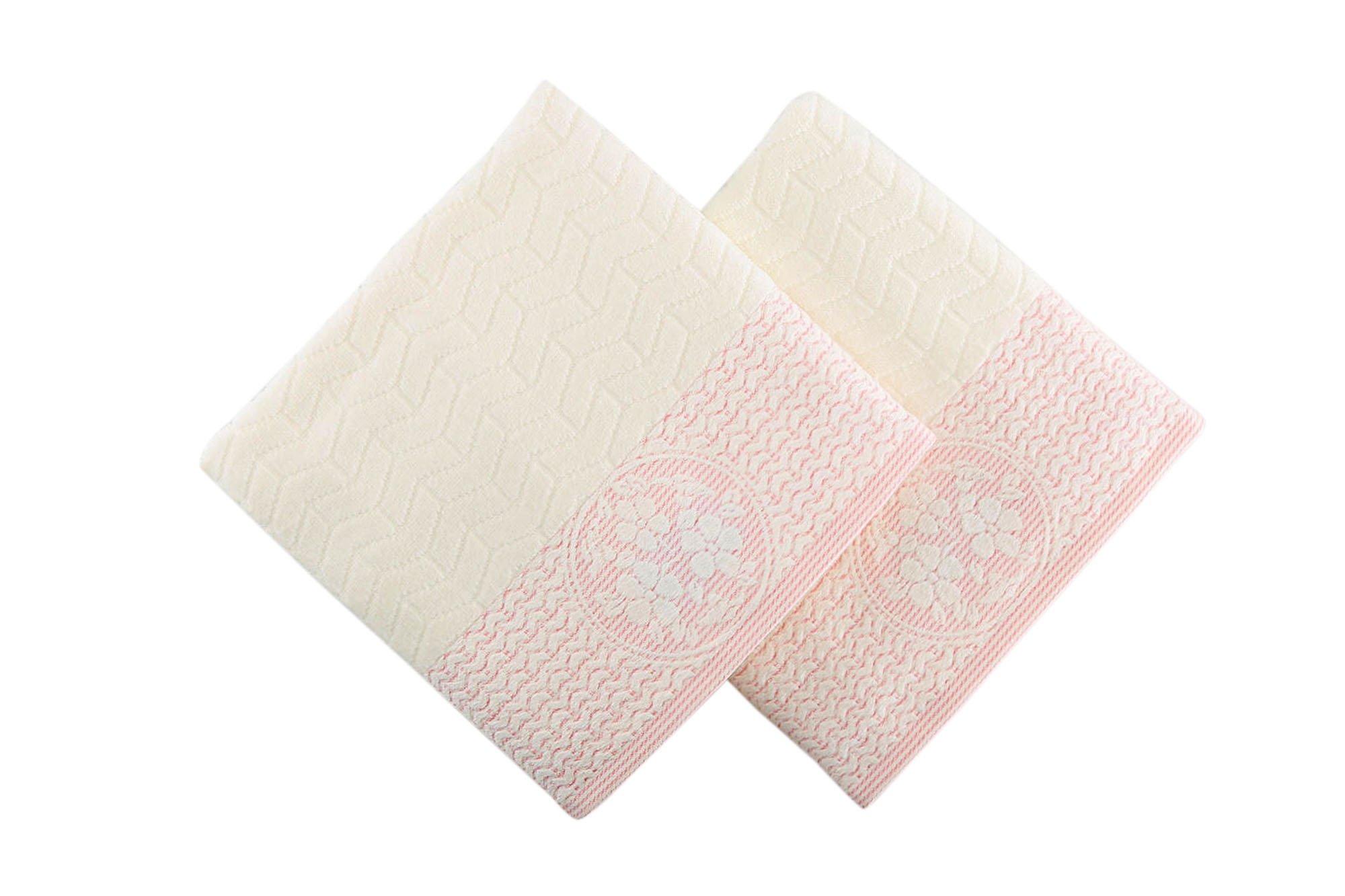 Set 2 prosoape Bahar Majoli 50x90cm Armada Cream Pink