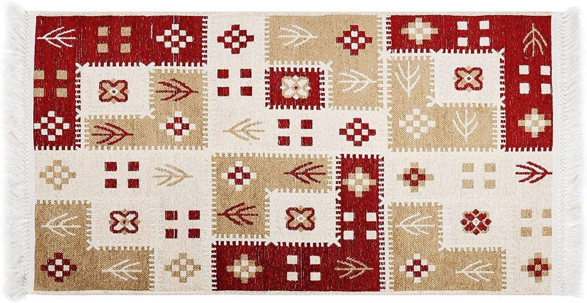 Covor 140 x 200 cm Lüks Kilim - Dallı - Red